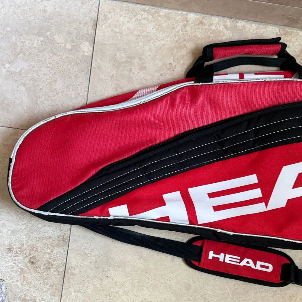 HEAD Red and Black Tennis Bag with Shoulder Strap